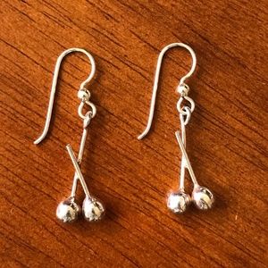 Handmade Sterling Silver Cherry Earrings 🍒